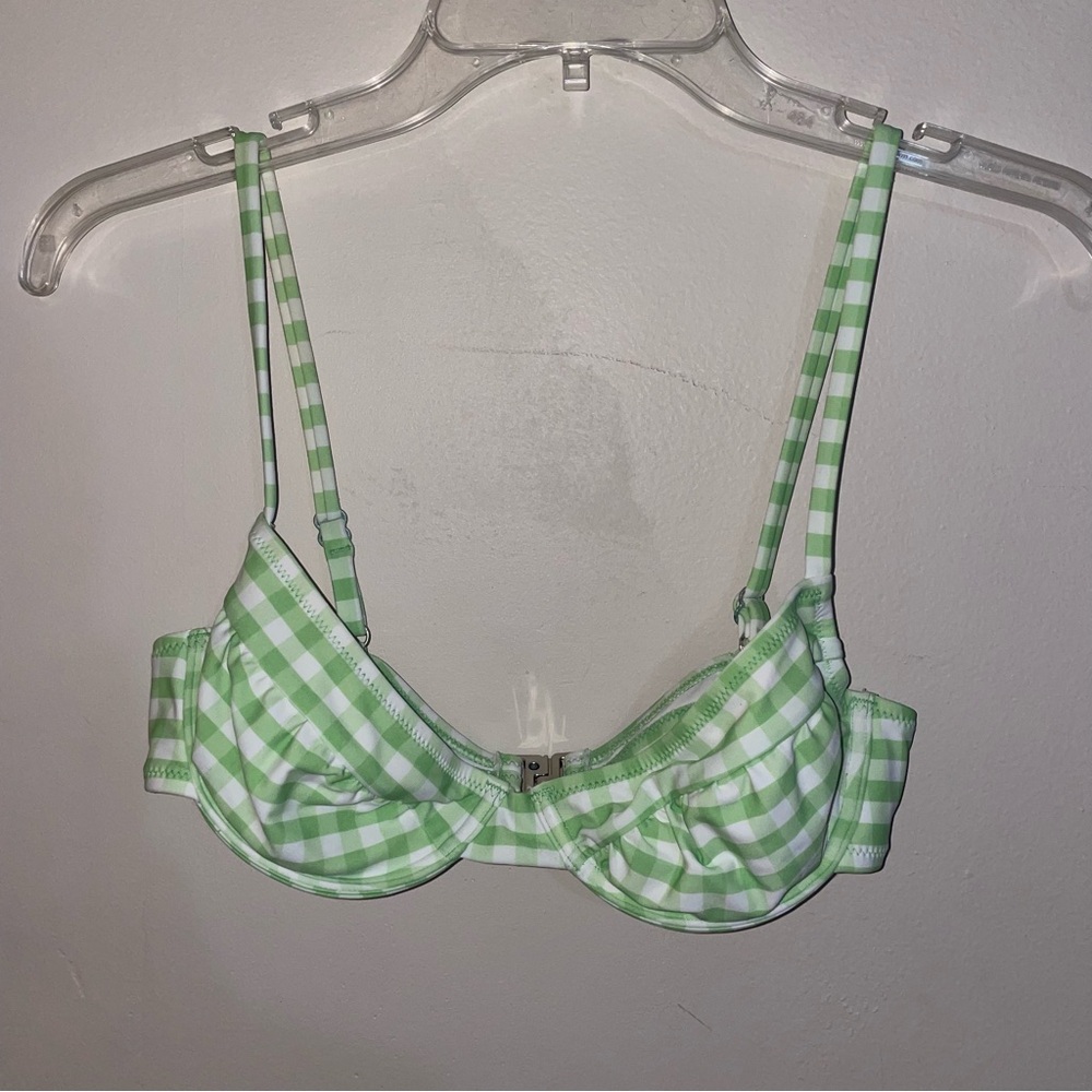Green Checkered MinkPink Bikini Set